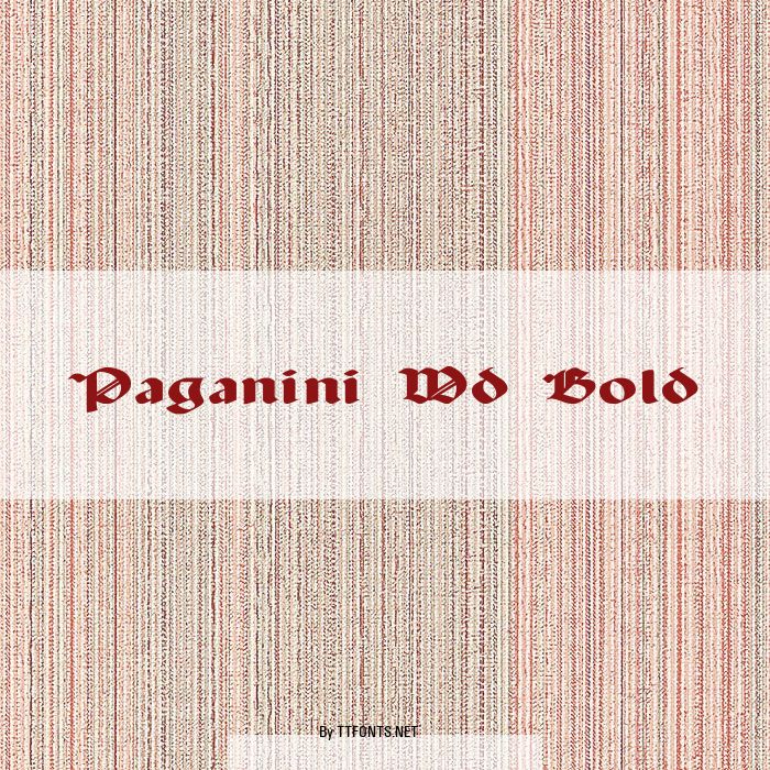 Paganini Wd Bold example